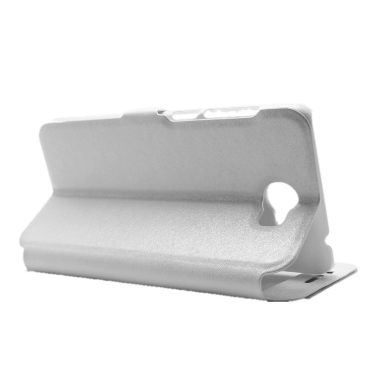 Silk Texture Dual Window Leather Cover for Huawei Y5II / Y5 II - White-5