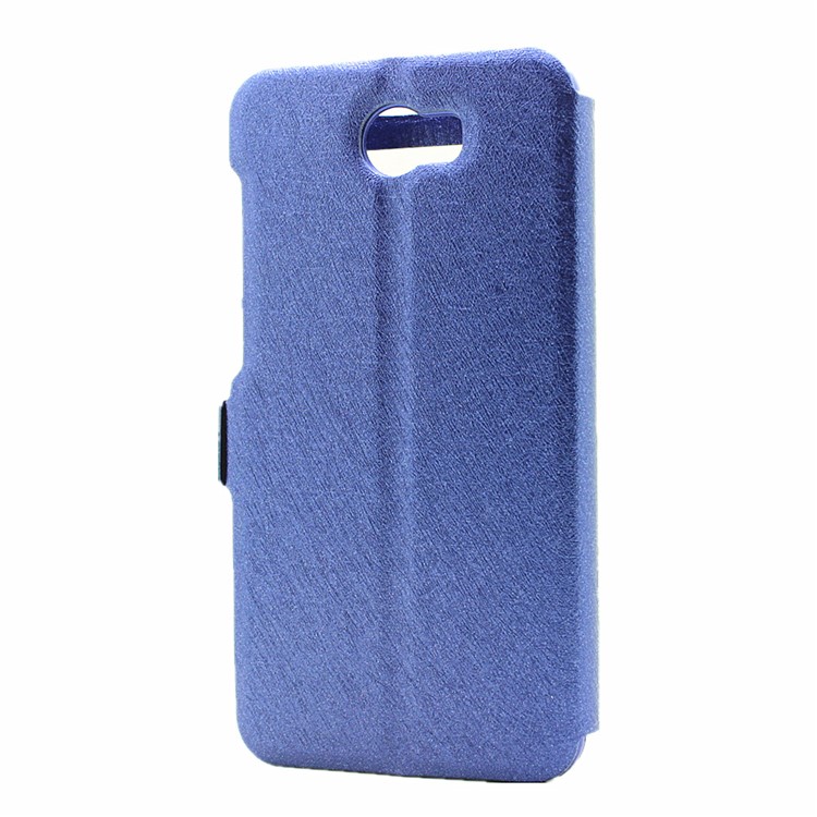 Silk Texture Stand Flip Leather Cover for Huawei Y5II / Y5 II - Blue-3