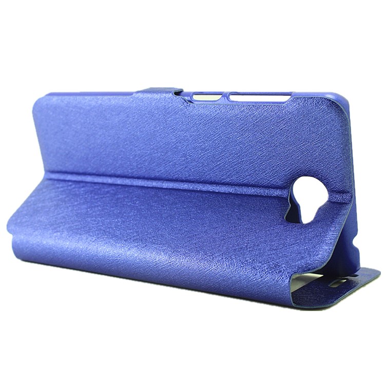 Silk Texture Stand Flip Leather Cover for Huawei Y5II / Y5 II - Blue-5