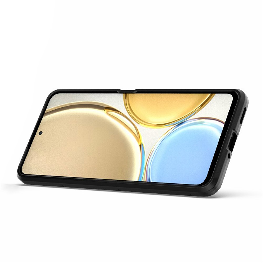 Multifunction Ring Kickstand Anti-Scratch Hard PC Soft TPU Shock-Absorbing Phone Case for Honor X30 - Black-4