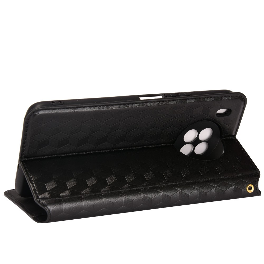 For Honor 50 Lite / Huawei nova 8i Power PU Leather Protective Cover Imprinted Pattern Cell Phone Case Inner Phone Case with Stand Wallet - Black-5
