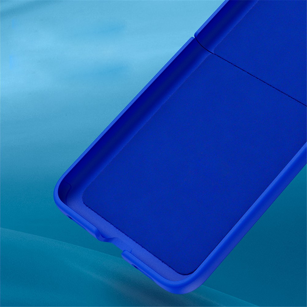 Rubberized Finish Hard PC Shock-Absorbing Scratch-Resistant Cover with Metal Ring Holder for Huawei P50 Pocket - Blue-3
