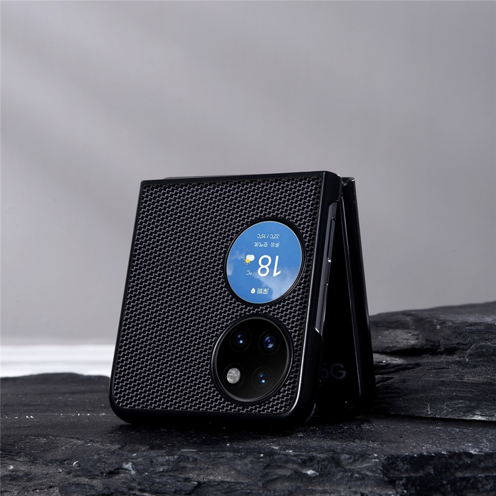 Shockproof Protection Nylon Coating Flexible TPU Phone Case Cover for Huawei P50 Pocket - Black-3