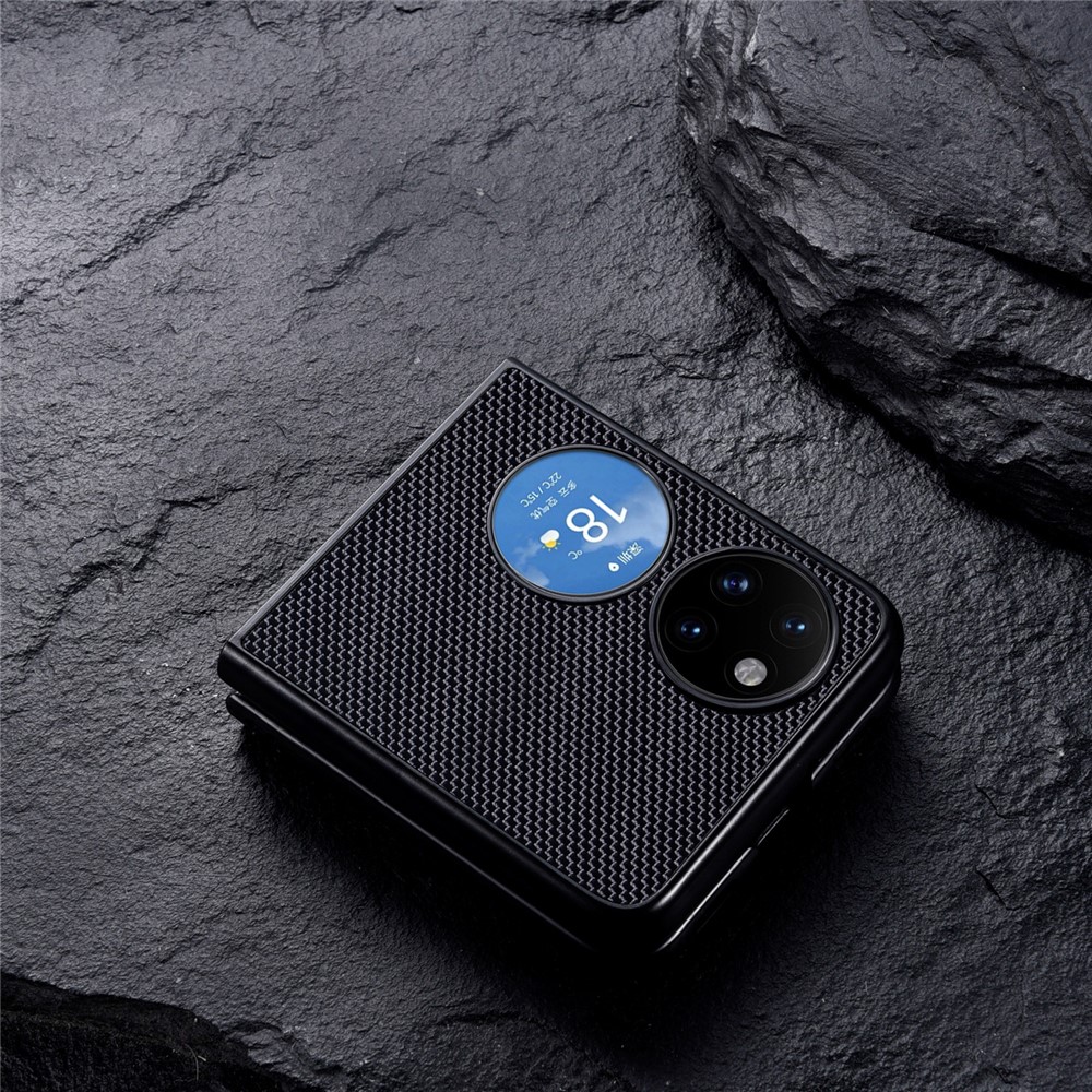 Shockproof Protection Nylon Coating Flexible TPU Phone Case Cover for Huawei P50 Pocket - Black-4