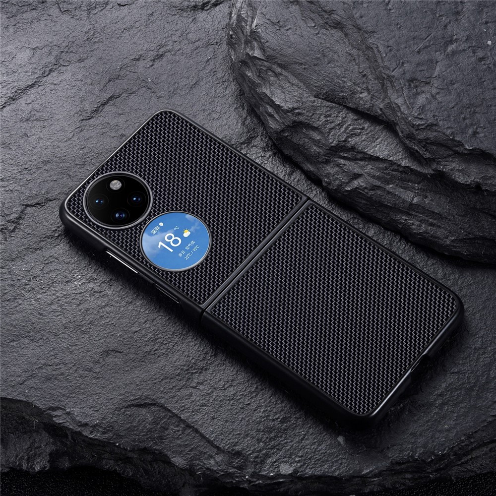 Shockproof Protection Nylon Coating Flexible TPU Phone Case Cover for Huawei P50 Pocket - Black-5