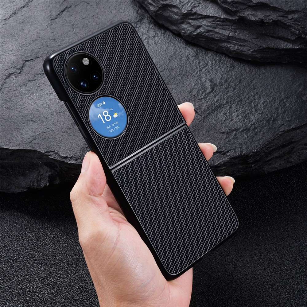 Shockproof Protection Nylon Coating Flexible TPU Phone Case Cover for Huawei P50 Pocket - Black-6