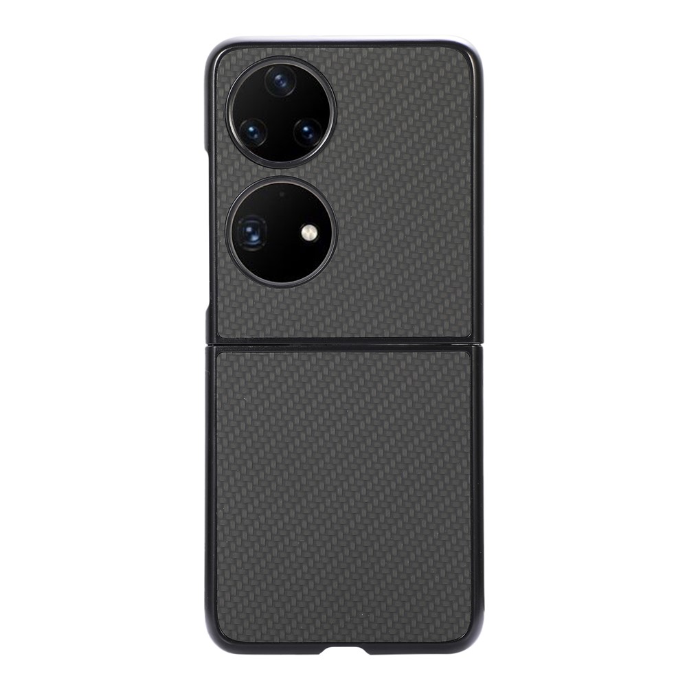 Carbon Fiber Texture PU Leather Coated PC + TPU Anti-Scratch Cover for Huawei P50 Pocket - Black-1