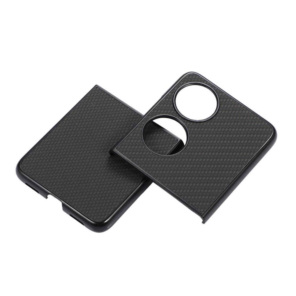 Carbon Fiber Texture PU Leather Coated PC + TPU Anti-Scratch Cover for Huawei P50 Pocket - Black-2