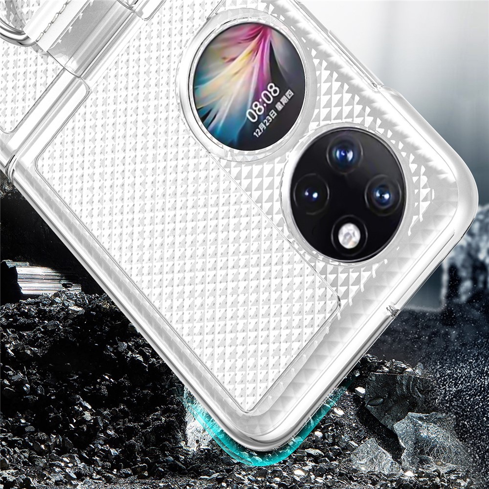 Metal Ring Holder Anti-fall Protection Hard PC Phone Case Shell for Huawei P50 Pocket - Glossy-4