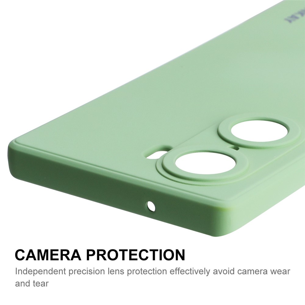 ENKAY Liquid Silicone Smartphone Shell Anti-Drop Shockproof Cellphone Bag Case Precise Cutout Hole Opening Phone Cover for Honor 60 - Light Green-2