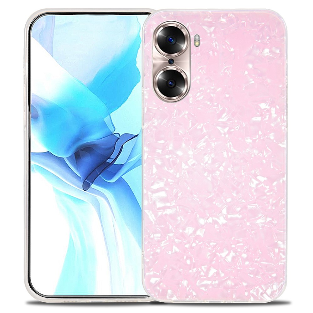 IPAKY IMD Workmanship Ultra Slim 2-in-1 Hard Acrylic + Soft TPU Protective Phone Case for Honor 60 - Pink-1