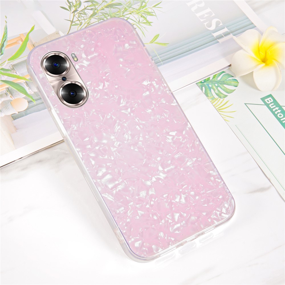 IPAKY IMD Workmanship Ultra Slim 2-in-1 Hard Acrylic + Soft TPU Protective Phone Case for Honor 60 - Pink-2
