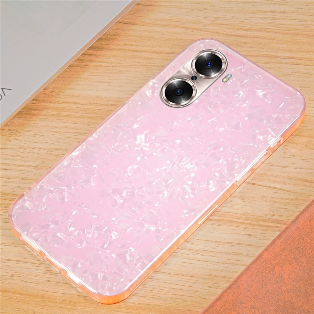 IPAKY IMD Workmanship Ultra Slim 2-in-1 Hard Acrylic + Soft TPU Protective Phone Case for Honor 60 - Pink-3