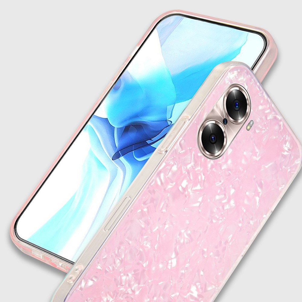 IPAKY IMD Workmanship Ultra Slim 2-in-1 Hard Acrylic + Soft TPU Protective Phone Case for Honor 60 - Pink-4