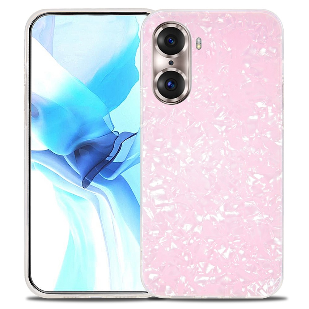 IPAKY Sturdy Anti-Shock Flexible TPU + Hard Acrylic Back IMD Cover for Honor 60 Pro - Pink-1