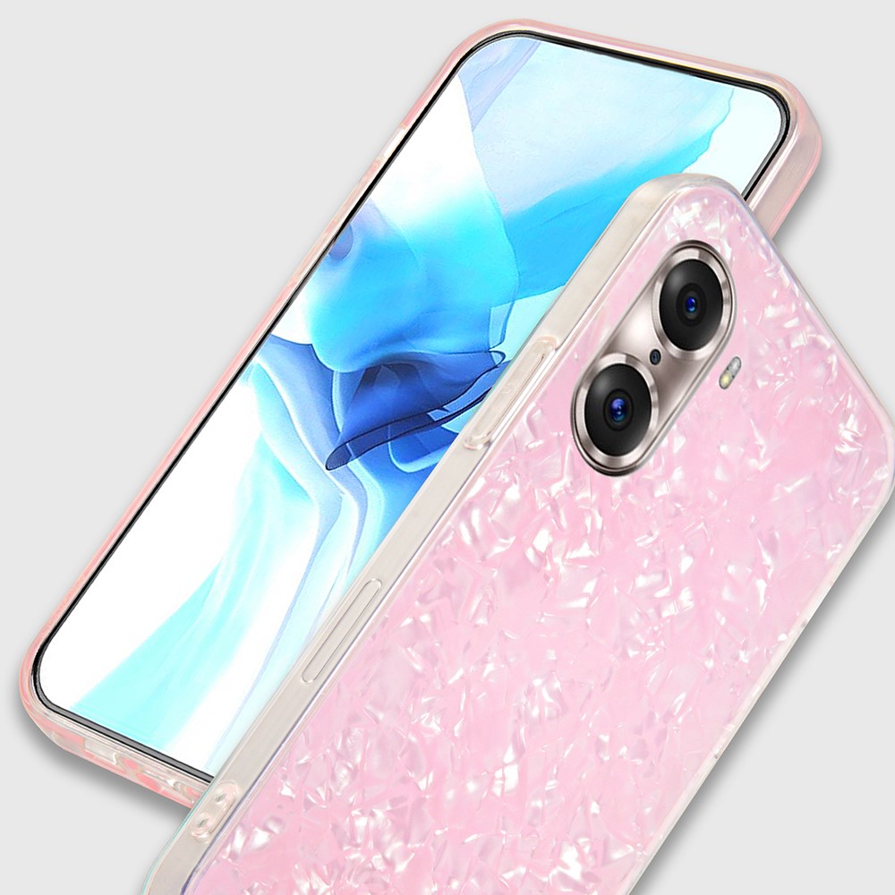 IPAKY Sturdy Anti-Shock Flexible TPU + Hard Acrylic Back IMD Cover for Honor 60 Pro - Pink-3
