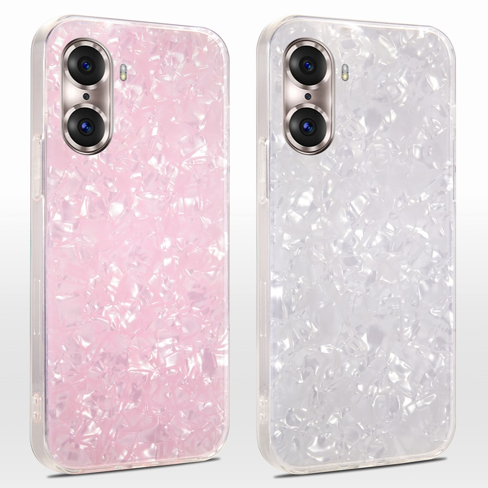 IPAKY Sturdy Anti-Shock Flexible TPU + Hard Acrylic Back IMD Cover for Honor 60 Pro - Pink-6