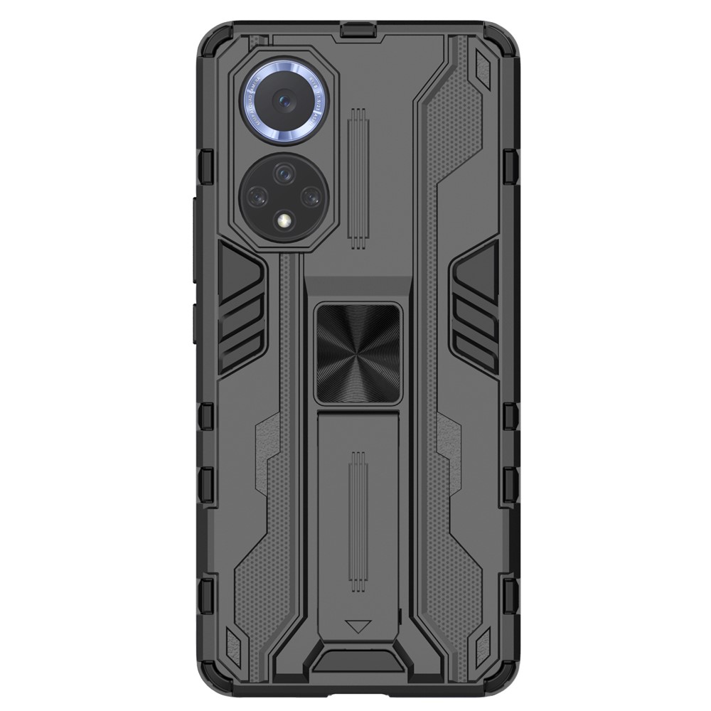 For Huawei nova 9 Soft TPU Hard PC Kickstand Phone Case Protective Cover - Black-2