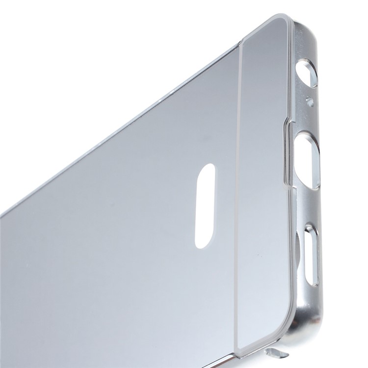 Slide-on Aluminum Alloy Frame PC Back Cover for Huawei P9 Plus - Silver-5
