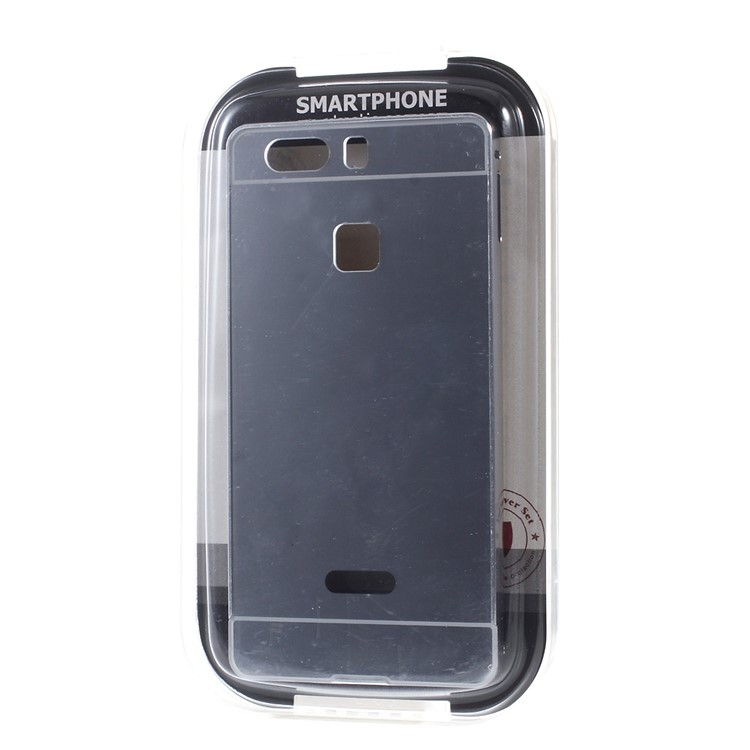 Slide-on Aluminum Alloy Frame PC Back Cover for Huawei P9 Plus - Silver-7