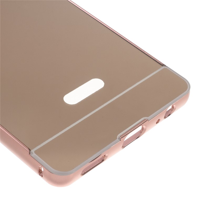 Slide-on Aluminum Alloy Frame PC Back Plate Hybrid Case for Huawei P9 Plus - Rose Gold-5