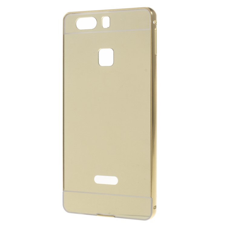 Slide-on Aluminum Alloy Frame PC Back Phone Cover for Huawei P9 Plus - Gold-1