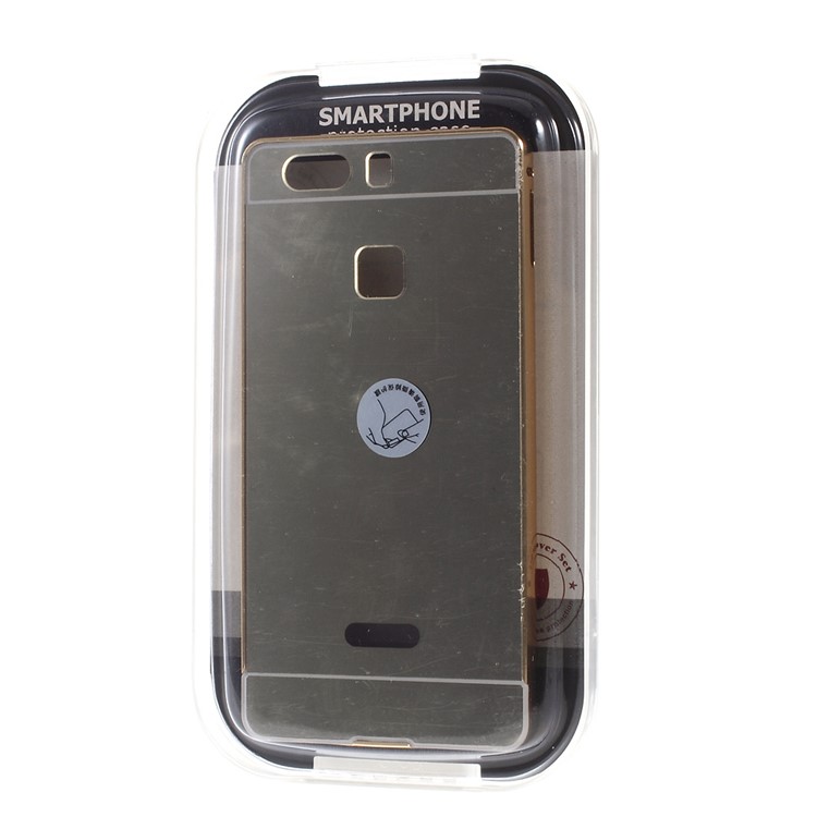 Slide-on Aluminum Alloy Frame PC Back Phone Cover for Huawei P9 Plus - Gold-6