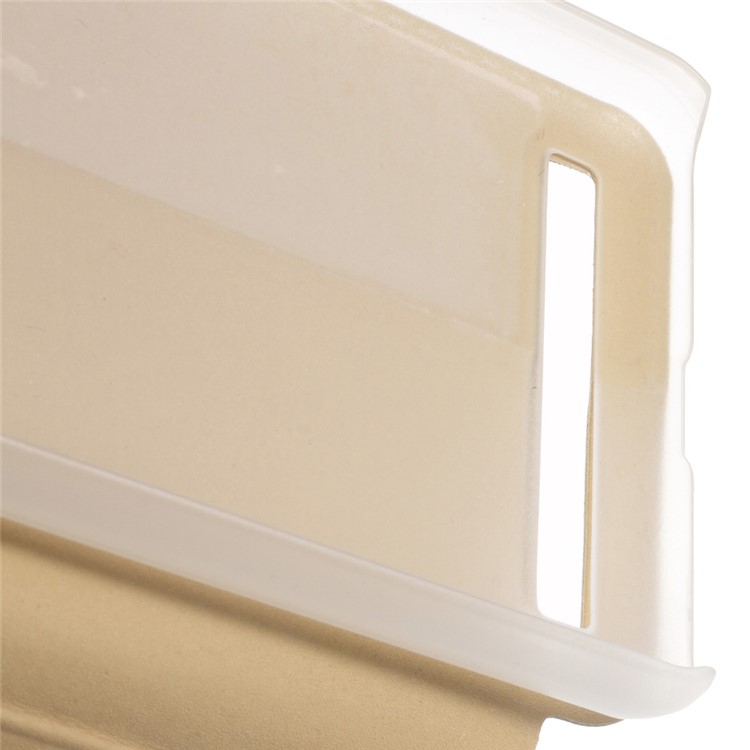 Stand View Window Leather Folio Cover for Huawei Y3II / Y3 II - Gold-7