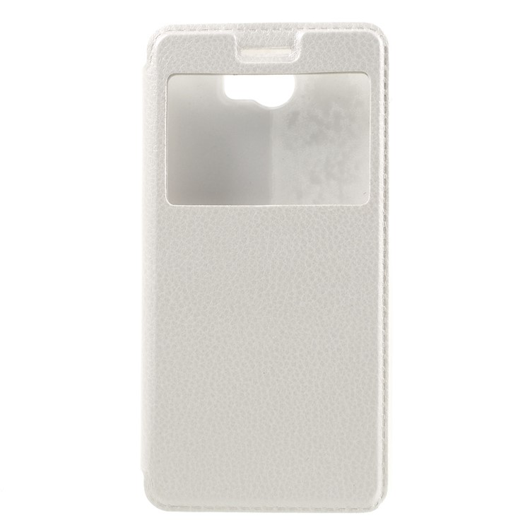 View Window Leather Stand Cover for Huawei Y5II/Y5 II - White-3