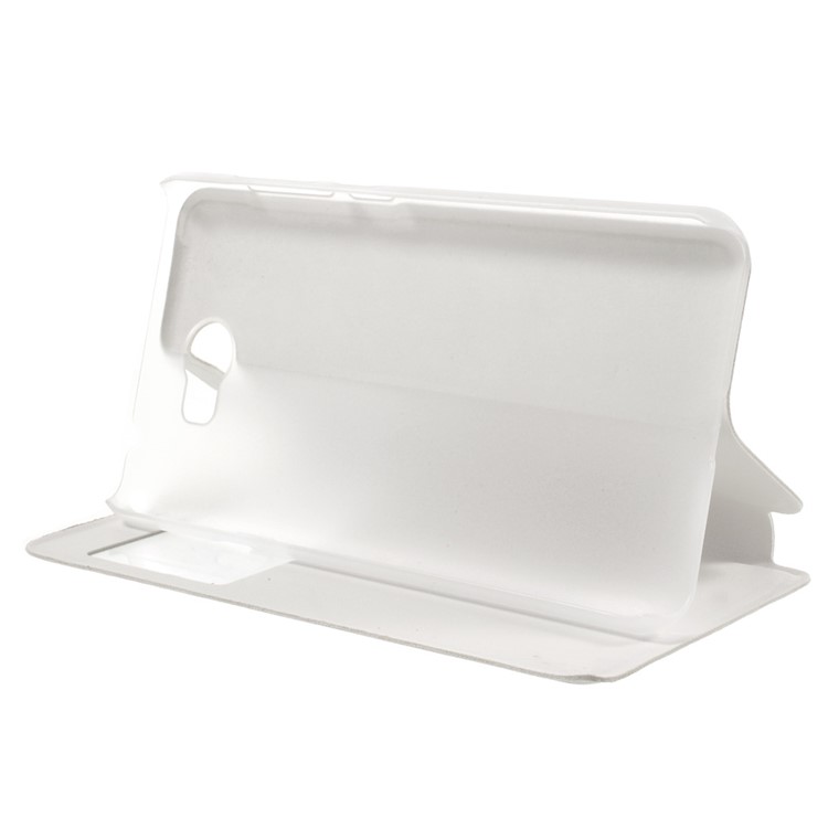 View Window Leather Stand Cover for Huawei Y5II/Y5 II - White-4