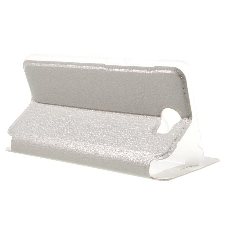 View Window Leather Stand Cover for Huawei Y5II/Y5 II - White-5