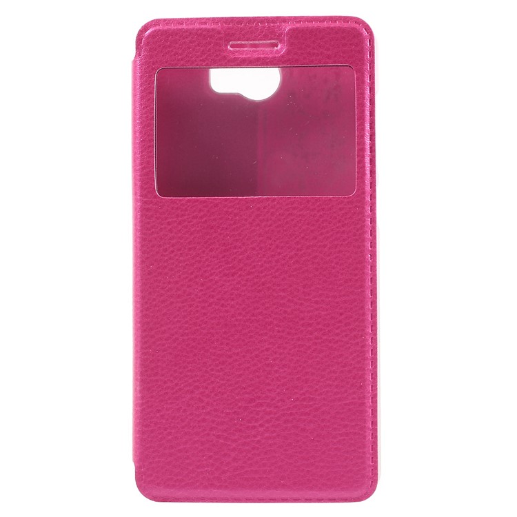 Flip Leather Stand View Window Case for Huawei Y5II/Y5 II - Rose-3