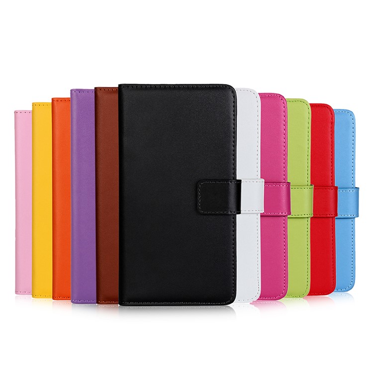 Echtes geteiltes Leder Brieftasche Shell Case für Huawei Ehre 8 - Grün-5