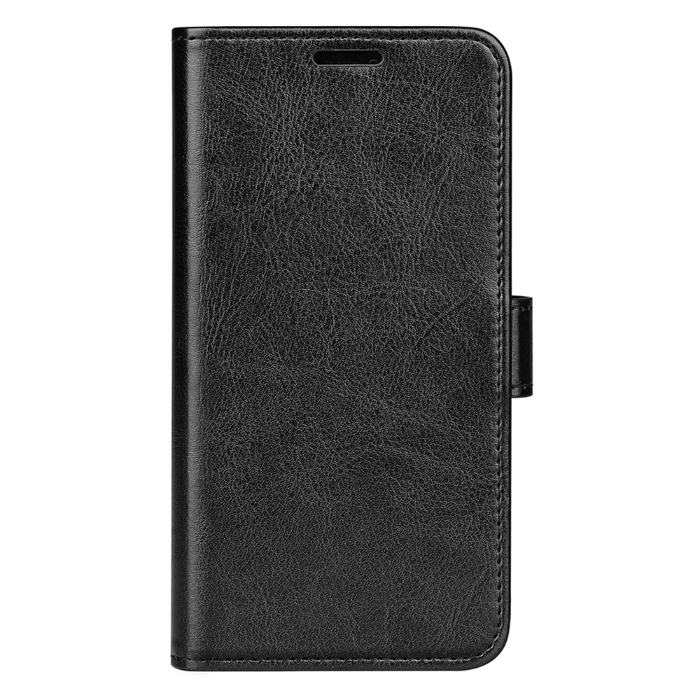 For Honor 60 Pro Crazy Horse Texture Wallet Phone Case PU Leather Attached Inner TPU Magnetic Flip Stand Cover - Black-2