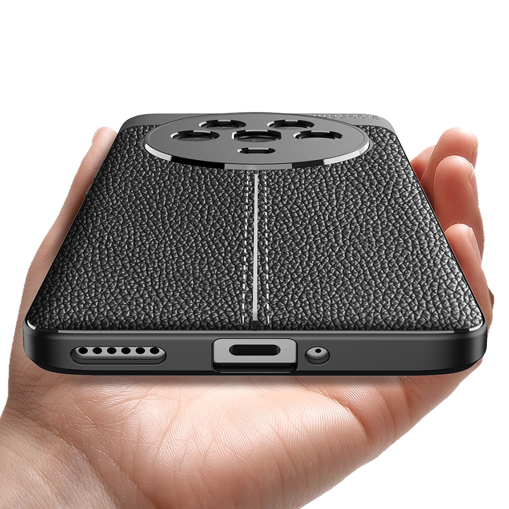 For Honor Magic4 Anti-scratch Soft TPU Phone Cover Litchi Texture Shockproof Protective Case - Black-7