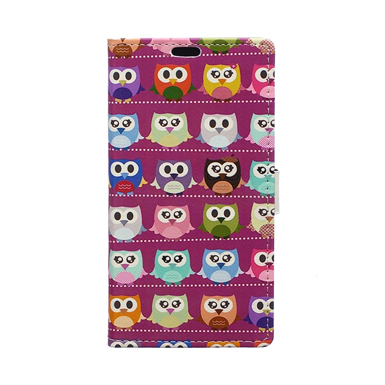 Flip Stand Leather Wallet Case for Huawei Y6II Compact - Adorable Mini Owls-1