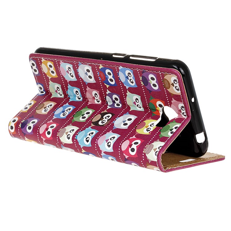 Flip Stand Leather Wallet Case for Huawei Y6II Compact - Adorable Mini Owls-4