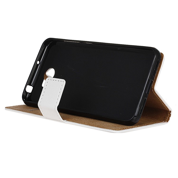 PU Leather Card Holder Case with Stand for Huawei Y6II Compact - Cute Owl and LOVE Pattern-5