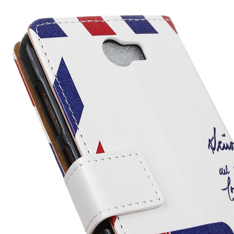 Protective Leather Wallet Case for Huawei Y6II Compact - Retro Postmark-3
