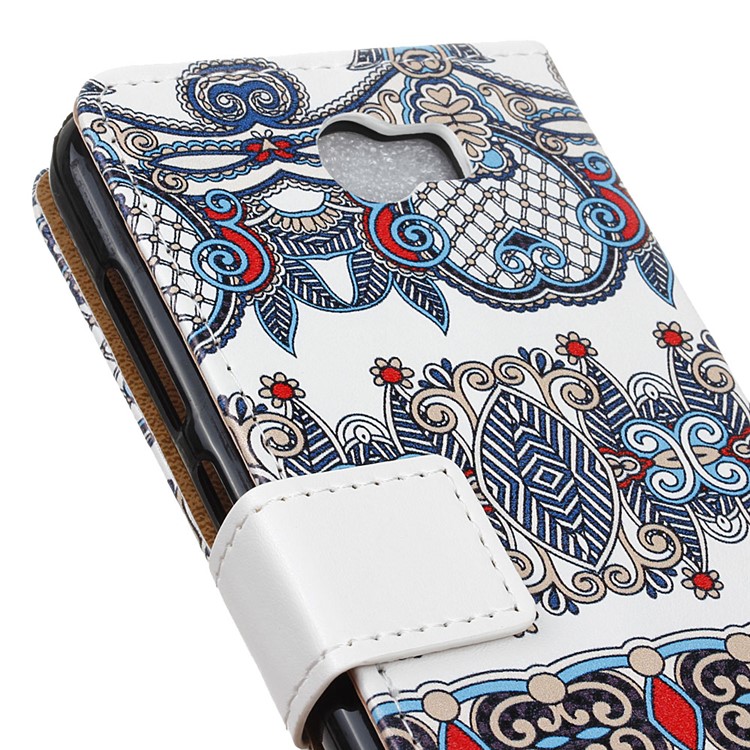 Patterned Flip Leather Shell Case for Huawei Y6II Compact - Arabic Floral Pattern-3