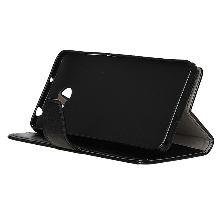 Crazy Horse Leather Wallet Case for Huawei Y6II Compact - Black-5