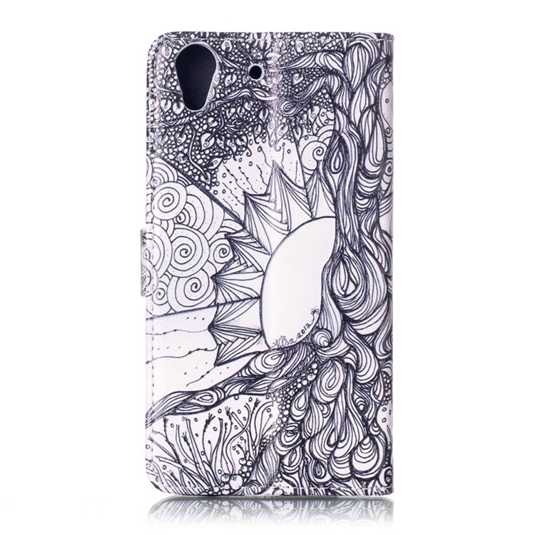Embossed Magnetic Leather Wallet Case for Huawei Y6II / Honor 5A - Flowers Pattern-2