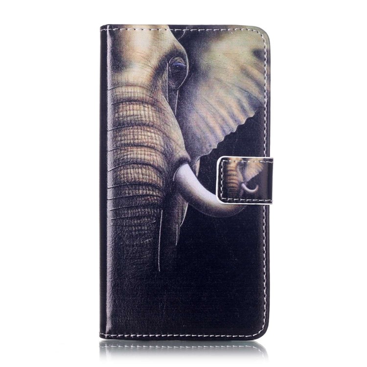 Embossed Wallet Leather Stand Case for Huawei Y6 II / Honor 5A - Elephant Pattern-1