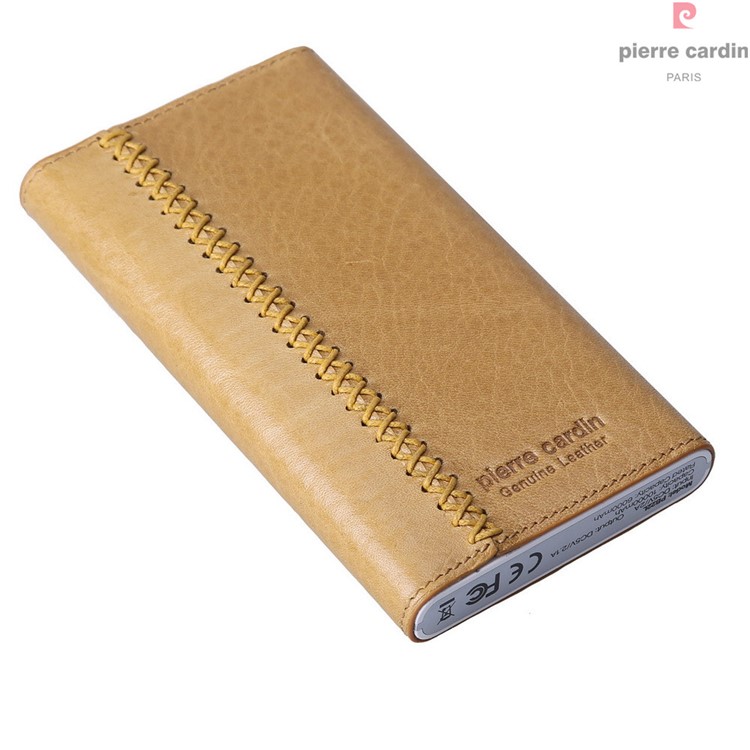 PIERRE CARDIN Dual USB Mobile Charger Power Bank 10000mAh for iPhone iPad Samsung - Brown-4