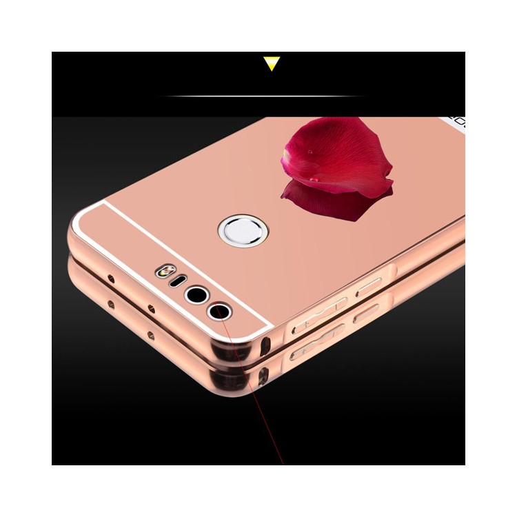 Sliding Metal Frame PC Case for Huawei Honor 8 - Rose Gold-3