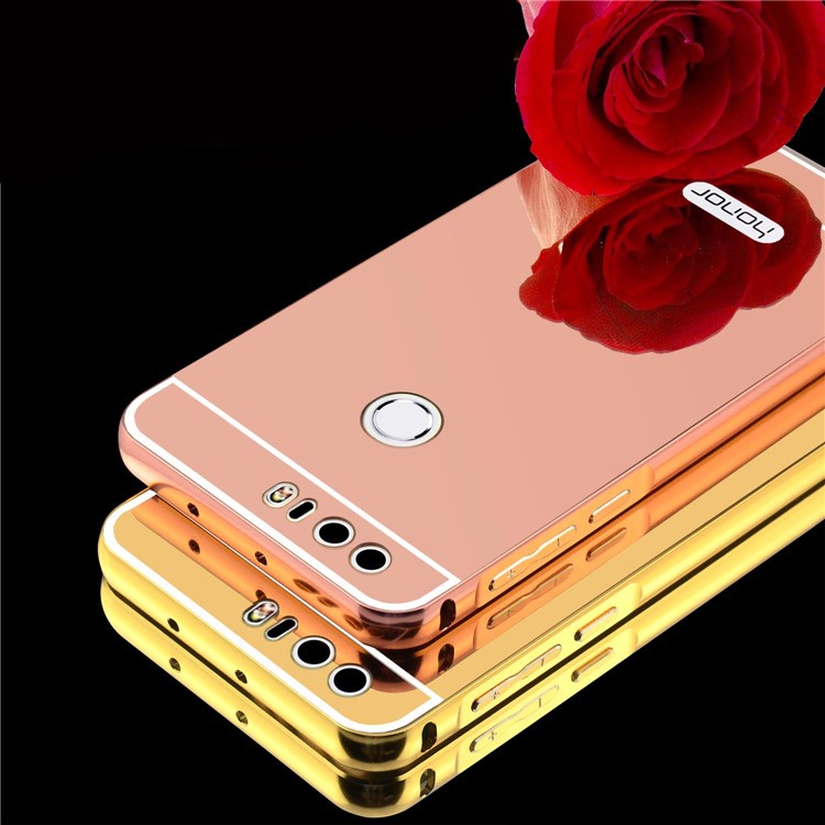 Sliding Metal Frame PC Case for Huawei Honor 8 - Rose Gold-5