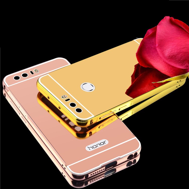Sliding Metal Frame PC Case for Huawei Honor 8 - Rose Gold-6