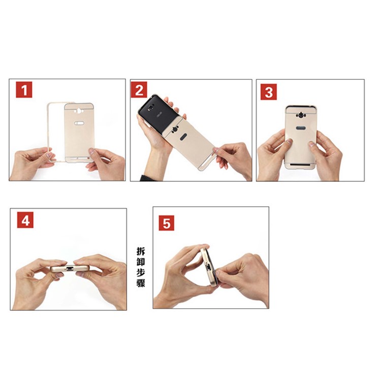 Sliding Metal Frame PC Case for Huawei Honor 8 - Rose Gold-9