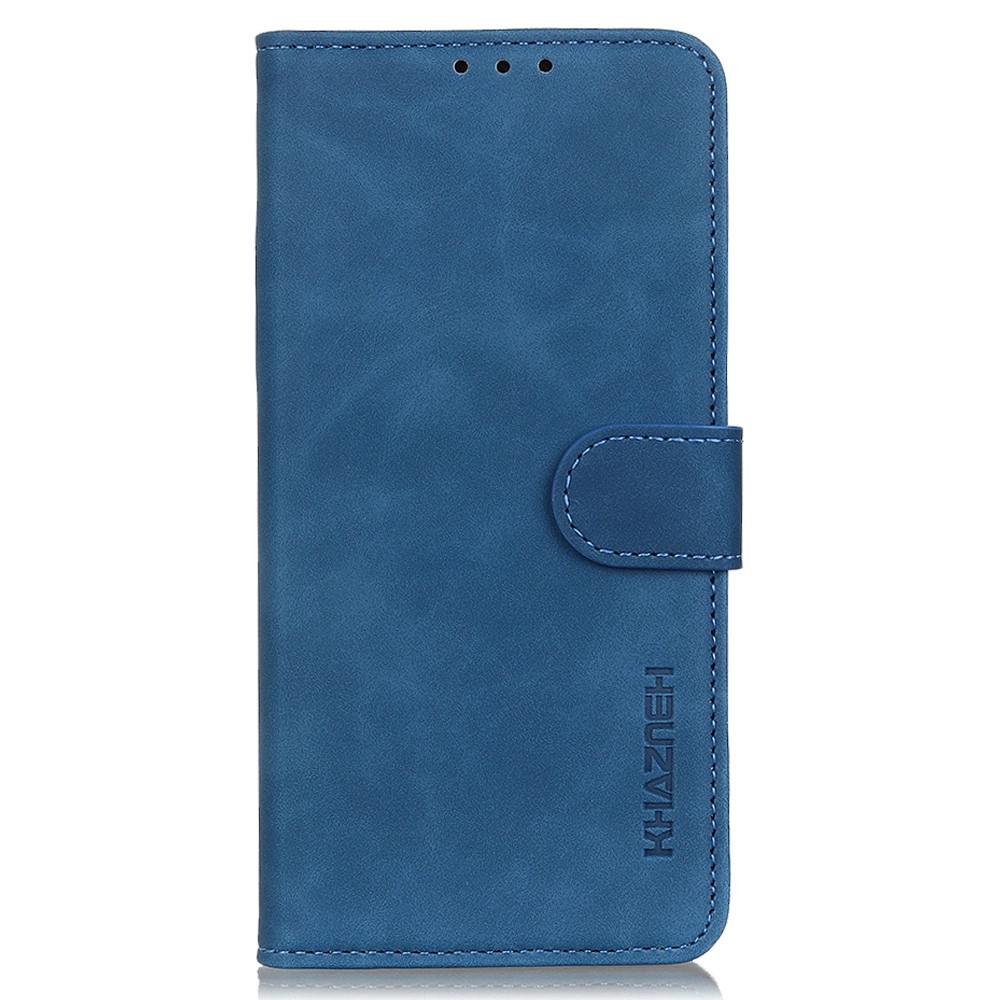 KHAZNEH For Honor X7/Play 30 Plus PU Leather+TPU Dual-layer Protection Cover Retro Texture Stand Wallet Magnetic Phone Case - Blue-6