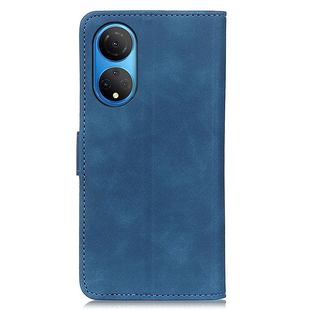 KHAZNEH For Honor X7/Play 30 Plus PU Leather+TPU Dual-layer Protection Cover Retro Texture Stand Wallet Magnetic Phone Case - Blue-7